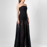 HAISLEY STRAPLESS SHEER SKIRT MAXI BL75D14L