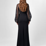 GRACELYNN SHEER SLEEVE MAXI BL75D22L
