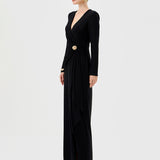 SHEVON LONG SLEEVE DRAPED MAXI BL77D07L