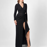 SHEVON LONG SLEEVE DRAPED MAXI BL77D07L