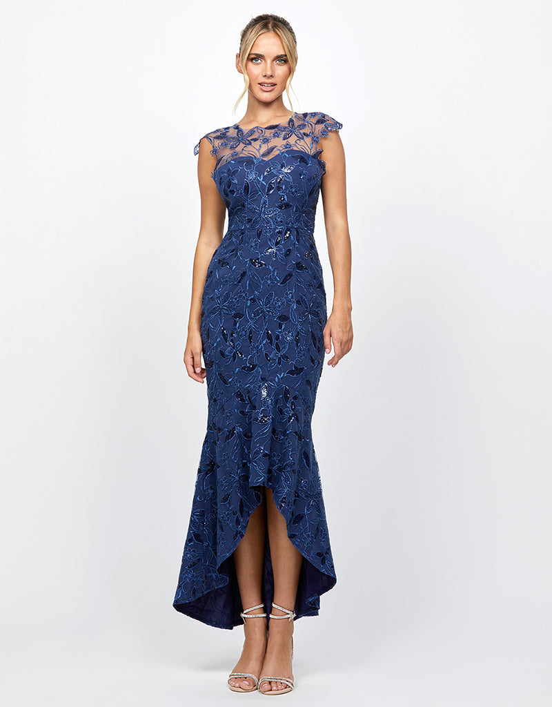 Gabby Velvet Maxi by Bariano - Indigo