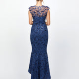 PHOEBE CAP SLEEVE HI LO DRESS BL79D04HL
