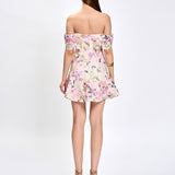 ALANA OFF SHOULDER FLORAL MINI BL80D11S