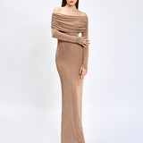 TARYN OFF SHOULDER MAXI BL80D23L