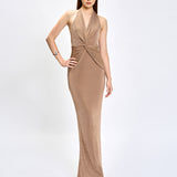 ANAYA HALTER NECK MAXI BL80D24L