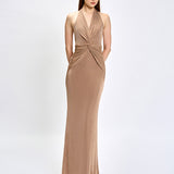 ANAYA HALTER NECK MAXI BL80D24L