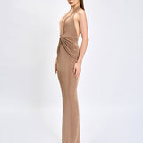 ANAYA HALTER NECK MAXI BL80D24L