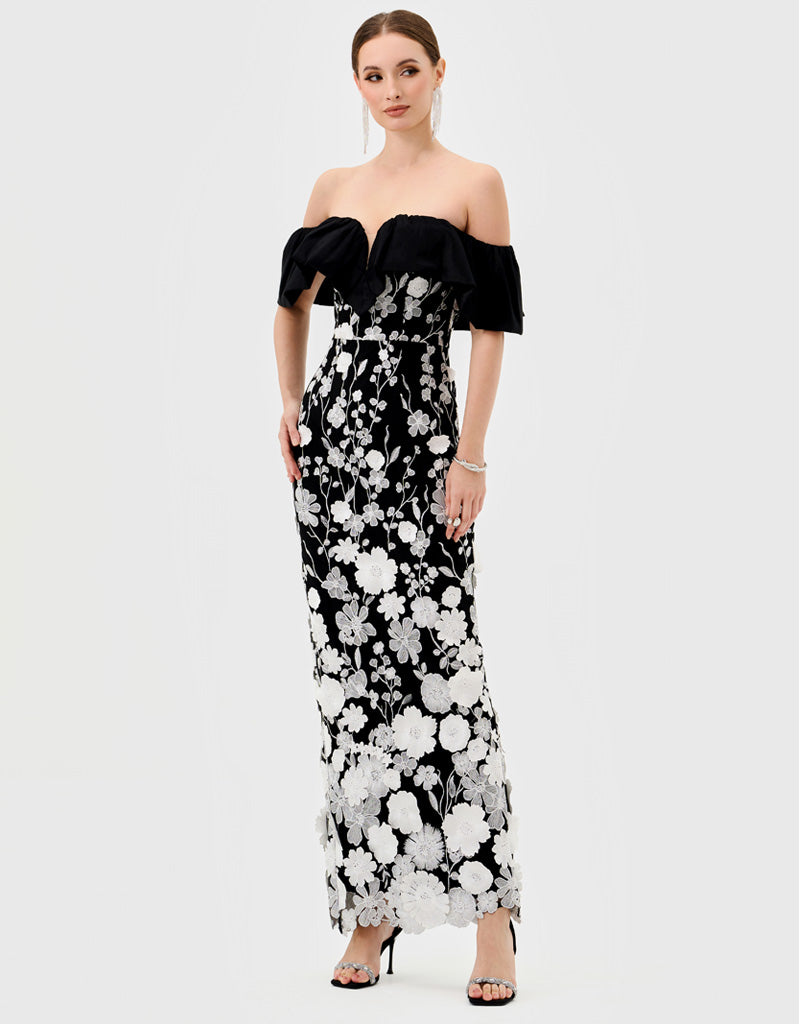 HALO OFF SHOULDER MAXI BL81D26L