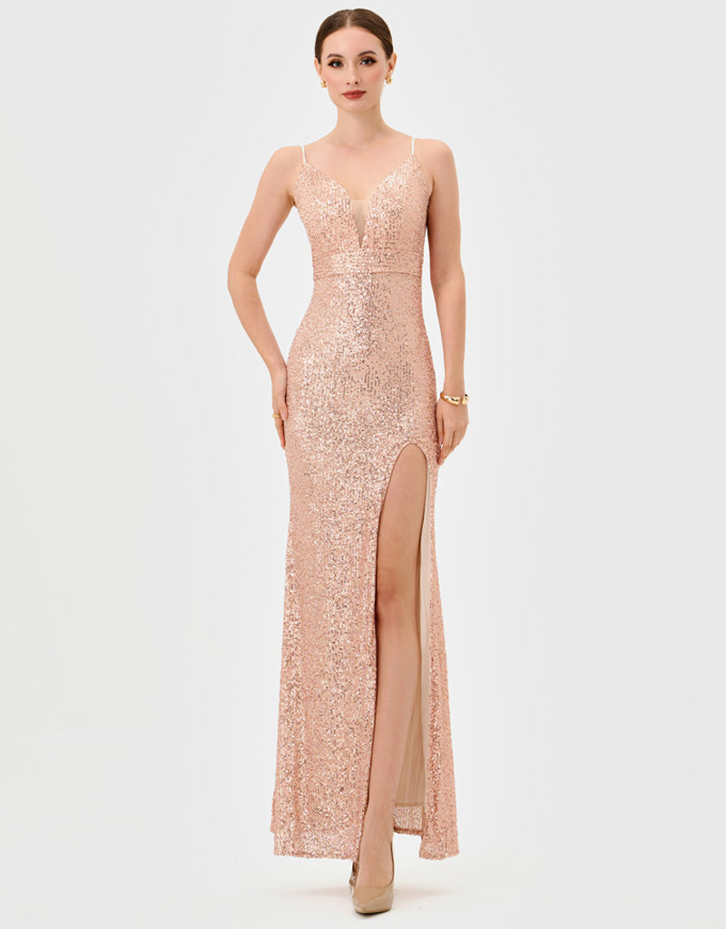 INAYA PLUNGE NECK MAXI BL81D32L
