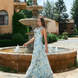 MARKOVA FRILL SHOULDER MAXI BL83D0103