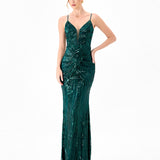 HANAMI PATTERN SEQUIN MAXI BL83D0122 - Emerald
