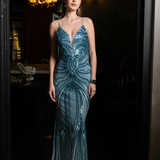 HANAMI PATTERN SEQUIN MAXI BL83D0122