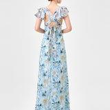 MARKOVA FRILL SHOULDER MAXI BL83D0103