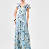 MARKOVA FRILL SHOULDER MAXI BL83D0103