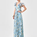 MARKOVA FRILL SHOULDER MAXI BL83D0103