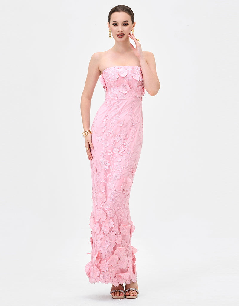 KAREEN STRAPLESS FLORAL MIDAXI BL83D0106