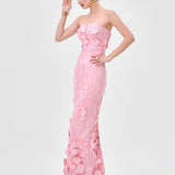 KAREEN STRAPLESS FLORAL MIDAXI BL83D0106