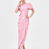 ALINDA PUFF SLEEVE FLORAL MIDAXI BL83D0107