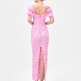 CHARLEXIS OFF SHOULDER MIDAXI BL83D0111