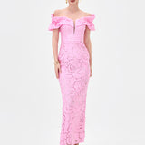 CHARLEXIS OFF SHOULDER MIDAXI BL83D0111