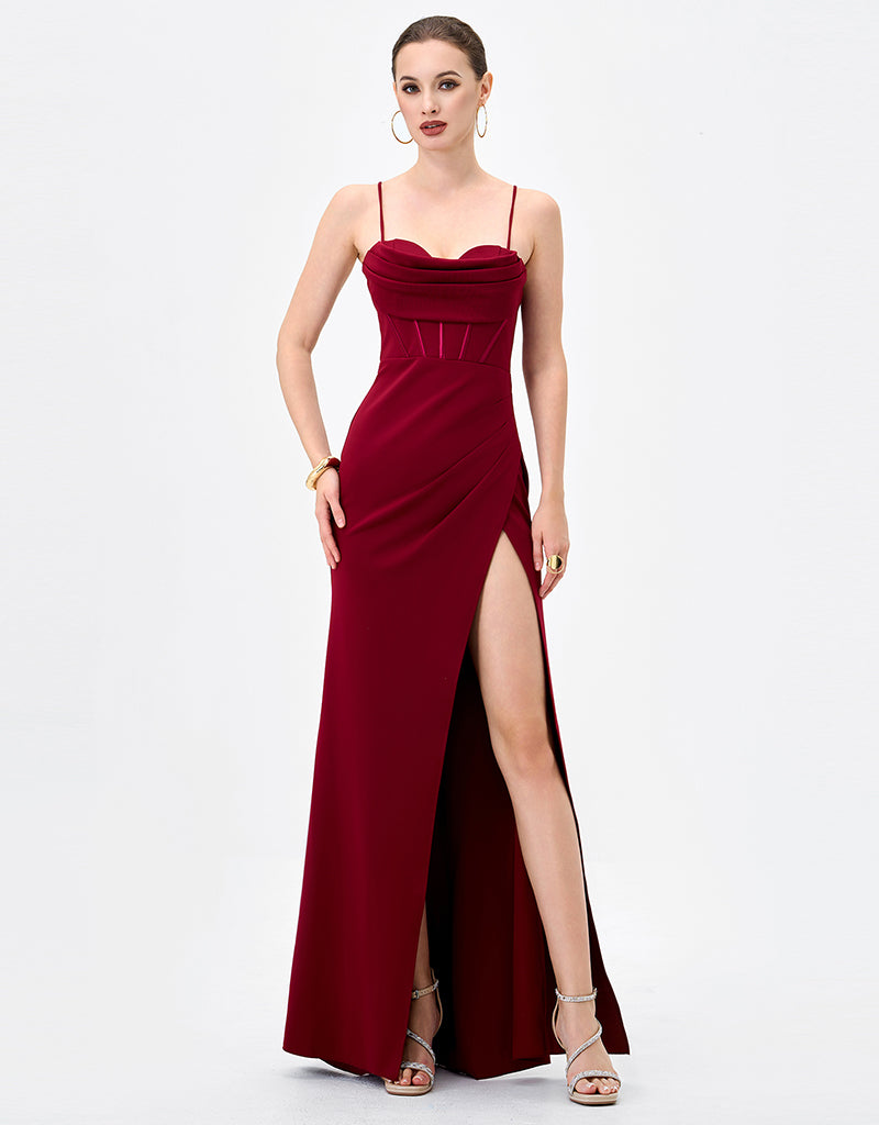 bariano red sequin dress Alexandrite Wrap Gown in Pink Neckline w/ BoningBra CupsRuchedBack ZipperStretchLength = 44Self/Lining 100% PolyesterImportedAvailable In Plus Sizes Red dress, warm lights, and