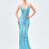 HANAMI PATTERN SEQUIN MAXI BL83D0122