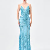 HANAMI PATTERN SEQUIN MAXI BL83D0122