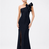 ILLIA FRILL SHOULDER MAXI BL84D0409