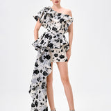 PIA RUFFLE FLORAL MINI BL84D0419