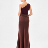LEINA ONE SHOULDER MAXI BL85D0401
