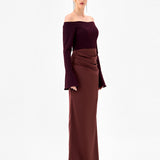 CARIEL OFF SHOULDER MAXI BL85D0402