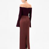 CARIEL OFF SHOULDER MAXI BL85D0402