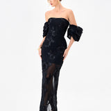 SIRENNE PUFF SLEEVE MIDAXI BL85D0407