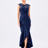 FREIDA LACE HI LO DRESS BL85D0605