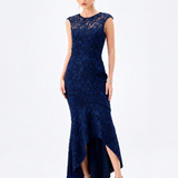 FREIDA LACE HI LO DRESS BL85D0605