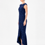 FREIDA LACE HI LO DRESS BL85D0605