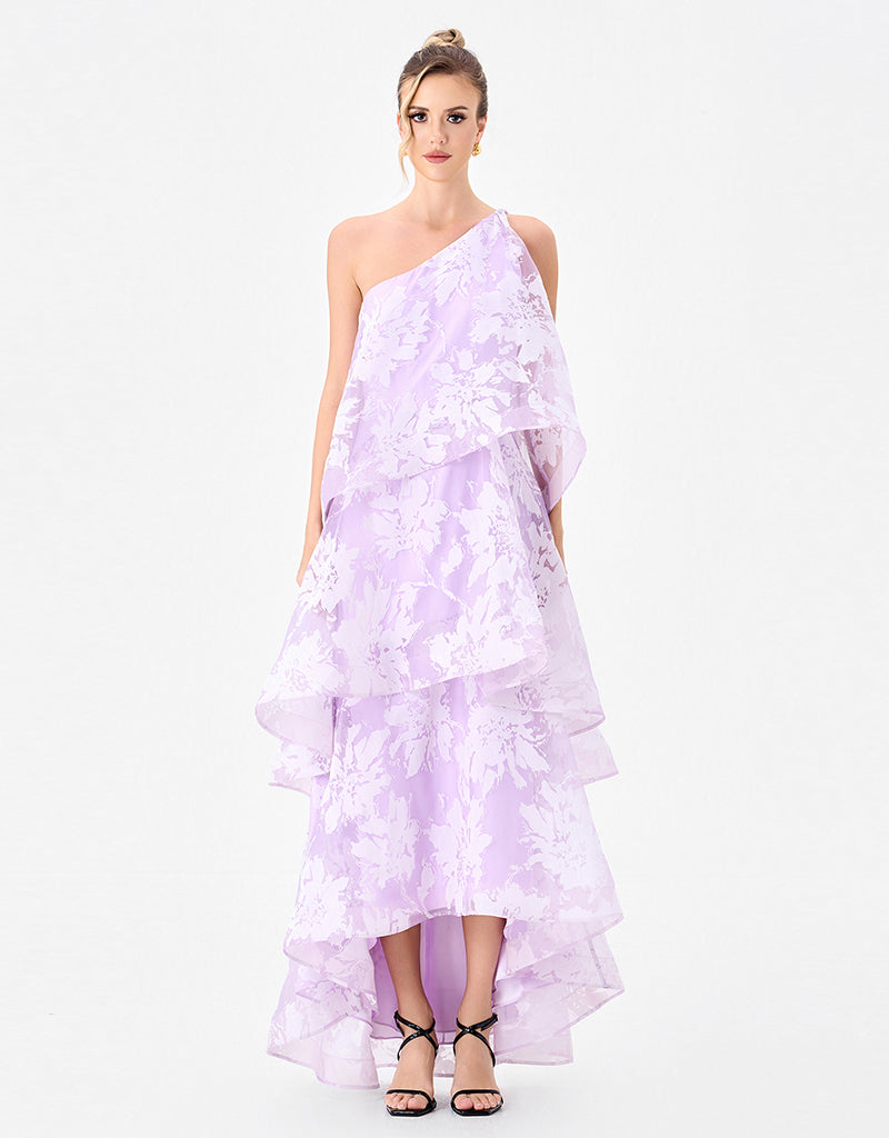 LORAINA ASYMMETRIC TIERED DRESS BL86D07205