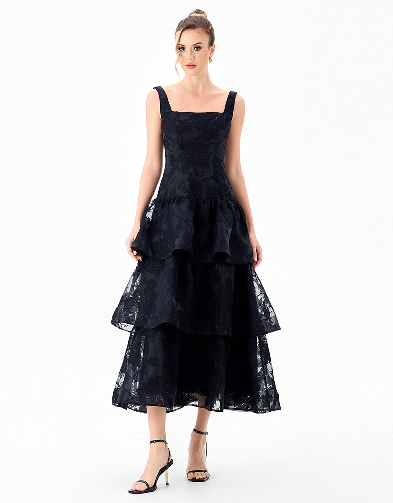 BESTY SQUARED TIERED MIDI BL86D07206