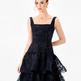 BESTY SQUARED TIERED MIDI BL86D07206