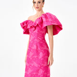 SOLIEL DRAMATIC SHOULDER COLUMN MIDI BL86D07208