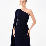 MARCELL ONE SHOULDER MAXI BL86D07222