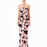 CHARLENE POINTED DRAPED MAXI BL86D07227