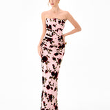 CHARLENE POINTED DRAPED MAXI BL86D07227