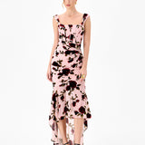 RIVEER HI LO FLORAL MIDI BL86D07228