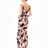 RIVEER HI LO FLORAL MIDI BL86D07228