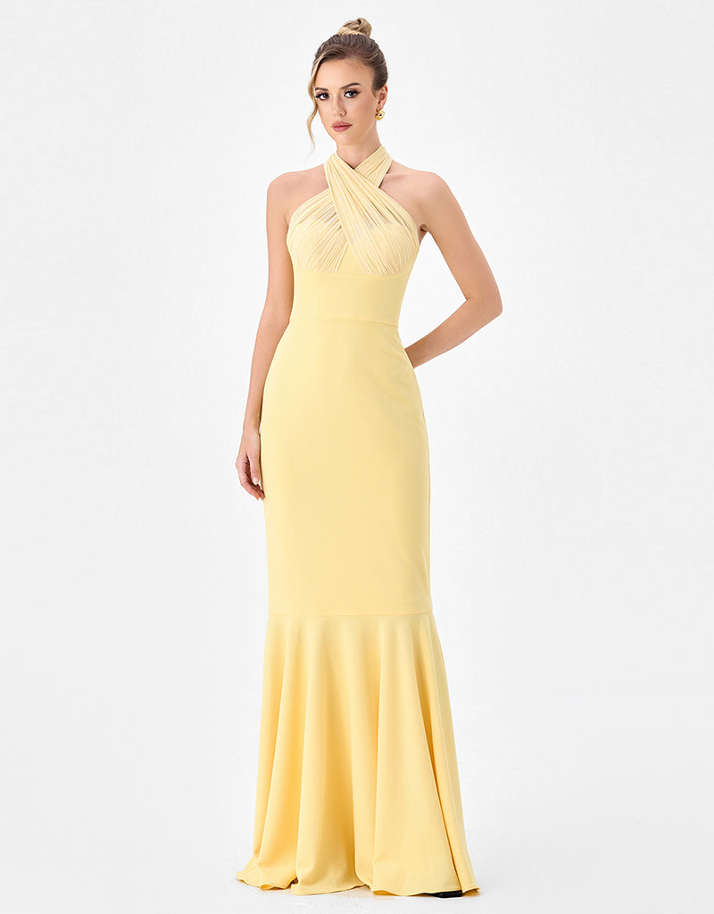 HALISA HIGH NECK GOWN BL86D07229
