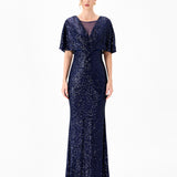 PAOLA FLUTTER SEQUIN MAXI BL86D07248