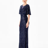 PAOLA FLUTTER SEQUIN MAXI BL86D07248