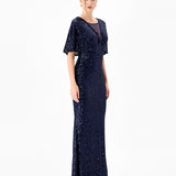 PAOLA FLUTTER SEQUIN MAXI BL86D07248