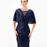 PAOLA FLUTTER SEQUIN MAXI BL86D07248